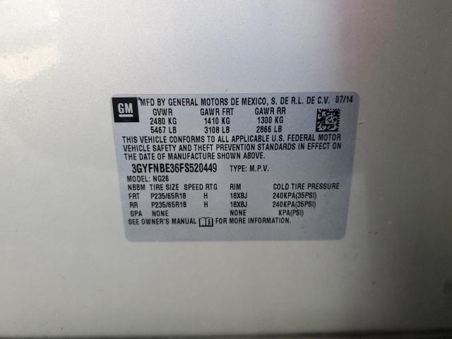 2015 CADILLAC SRX LUXURY #3309360000