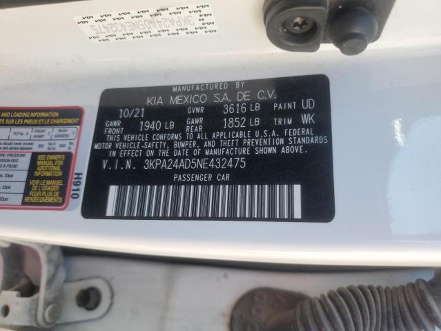 2022 KIA RIO LX - 3KPA24AD5NE432475