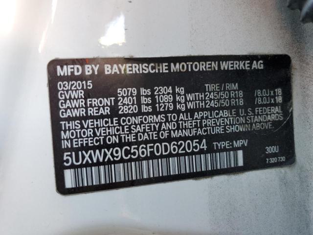 2015 BMW X3 XDRIVE2 5UXWX9C56F0D62054
