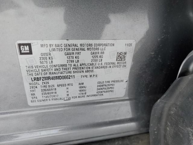 2021 BUICK ENVISION P LRBFZMR48MD066211