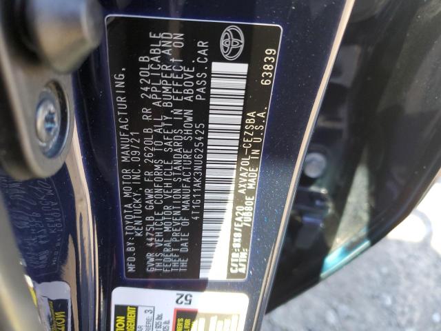 2022 TOYOTA CAMRY SE - 4T1G11AK3NU625425