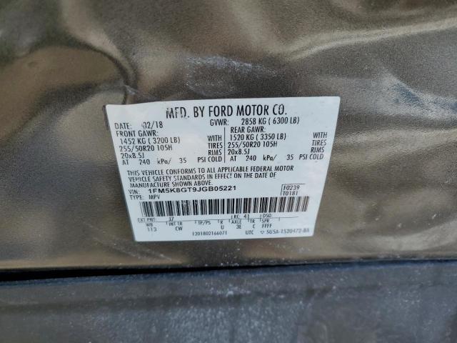 2018 FORD EXPLORER S - 1FM5K8GT9JGB05221