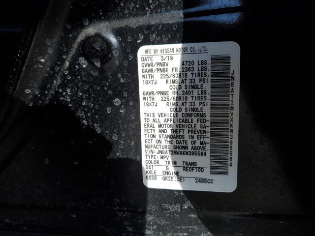 2019 NISSAN ROGUE S/SV JN8AT2MVXKW395564