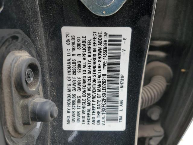 2020 HONDA CIVIC 19XFC2F8XLE026210