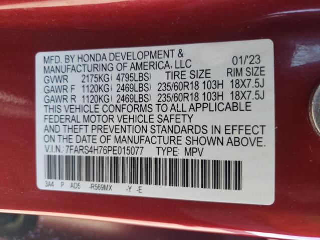 2023 HONDA CR-V EXL - 7FARS4H76PE015077
