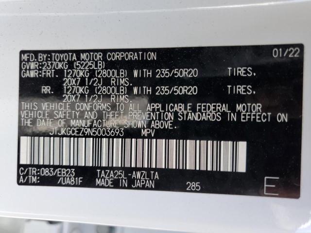 2022 LEXUS NX 350 JTJKGCEZ9N5003693