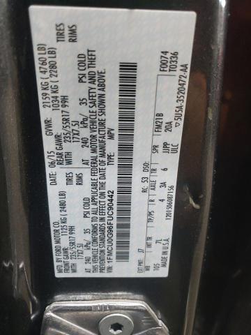 2015 FORD ESCAPE SE 1FMCU0G96FUC90442