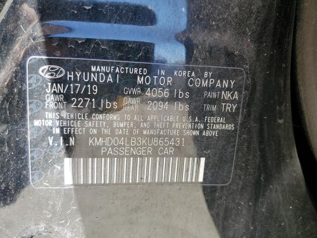2019 HYUNDAI ELANTRA SP - KMHD04LB3KU865431