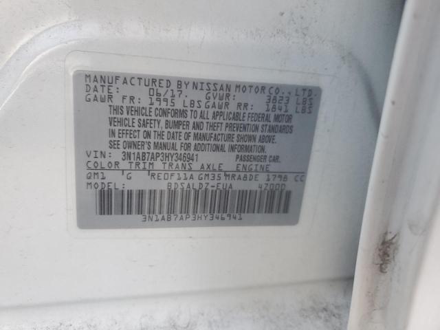 2017 NISSAN SENTRA S - 3N1AB7AP3HY346941