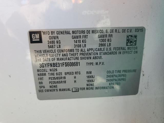 2015 CADILLAC SRX LUXURY - 3GYFNBE31FS608681