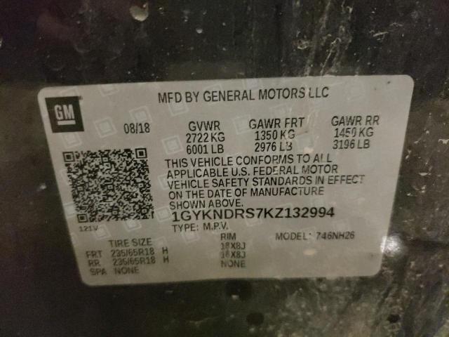 2019 CADILLAC XT5 LUXURY - 1GYKNDRS7KZ132994
