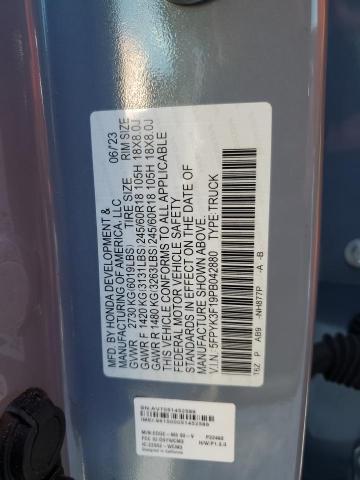 2023 HONDA RIDGELINE - 5FPYK3F19PB042880