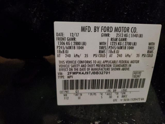 2018 FORD EDGE SEL - 2FMPK4J97JBB32701