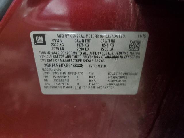 2016 CHEVROLET EQUINOX LT 2GNFLFEKXG6188338