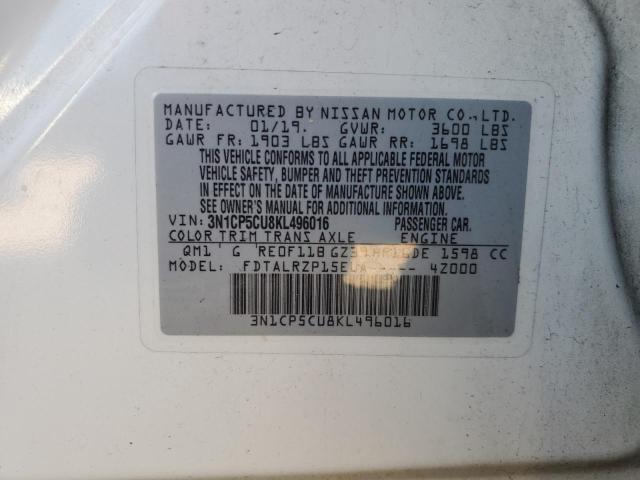 2019 NISSAN KICKS S - 3N1CP5CU8KL496016