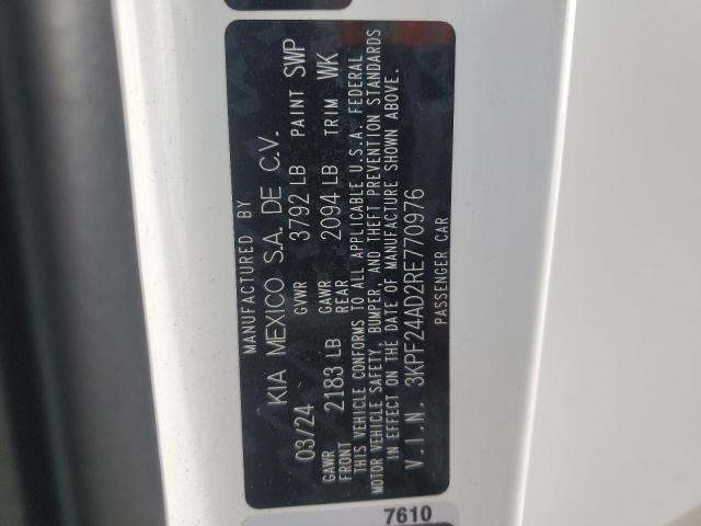 2024 KIA FORTE LX - 3KPF24AD2RE770976