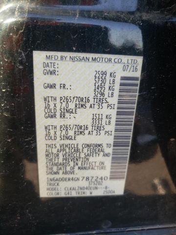 2016 NISSAN FRONTIER S - 1N6AD0ER4GN787240