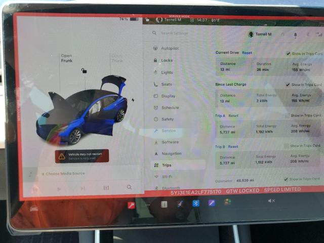 2020 TESLA MODEL 3 - 5YJ3E1EA2LF775170