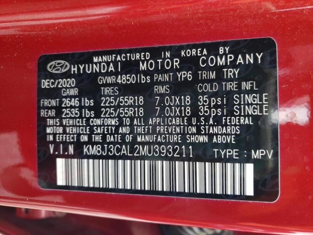2021 HYUNDAI TUCSON LIM KM8J3CAL2MU393211