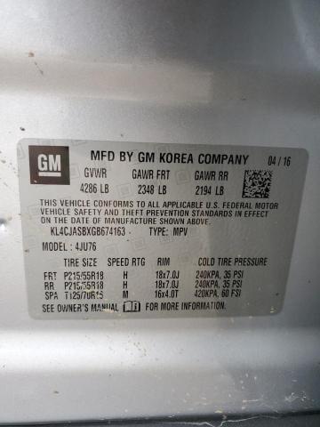 2016 BUICK ENCORE - KL4CJASBXGB674163