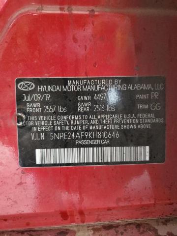 2019 HYUNDAI SONATA SE - 5NPE24AF9KH810646