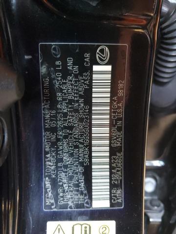2016 LEXUS ES 350 58ABK1GG5GU023146
