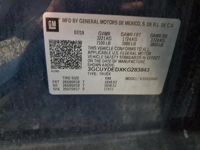 2019 CHEVROLET SILVERADO - 3GCUYDEDXKG283843