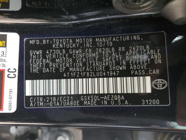 2020 TOYOTA AVALON XSE 4T1FZ1FB2LU041947