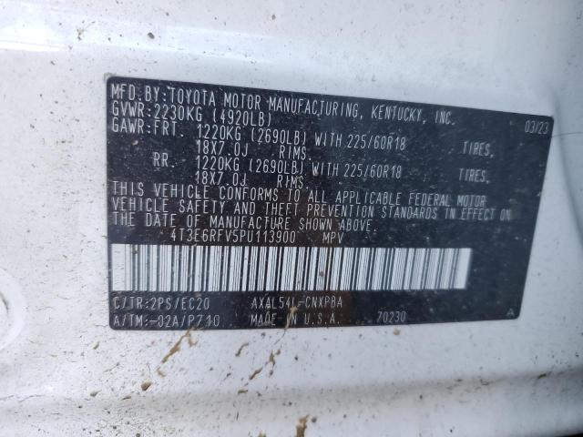 2023 TOYOTA RAV4 XSE 4T3E6RFV5PU113900