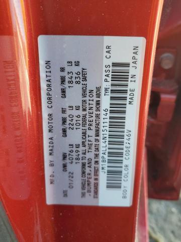 2022 MAZDA 3 PREFERRE - JM1BPALL4N1511146