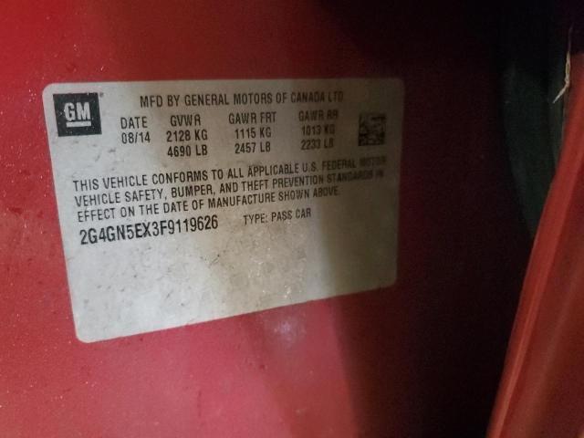 2015 BUICK REGAL PREM 2G4GN5EX3F9119626