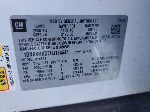 2017 CHEVROLET TRAVERSE L 1GNKVHKD7HJ134543