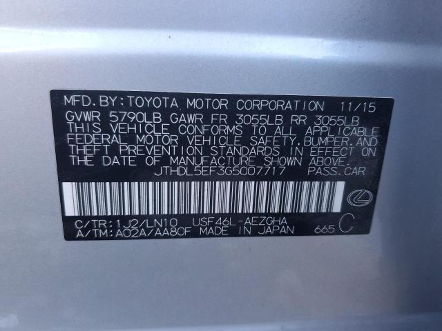 2016 LEXUS LS 460L JTHDL5EF3G5007717