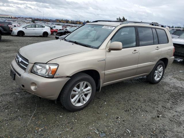 TOYOTA HIGHLANDER 2007 gold  hybrid engine JTEEW21A870043465 photo #1