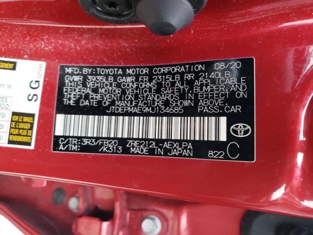 2021 TOYOTA COROLLA LE JTDEPMAE9MJ134685