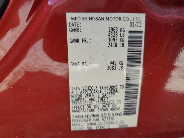 2021 NISSAN ALTIMA SL - 1N4BL4EV9MN355596