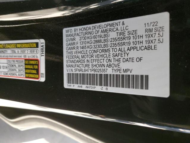 2023 HONDA ODYSSEY SP 5FNRL6H71PB025357