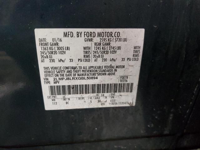 2016 LINCOLN MKX RESERV - 2LMPJ8LRXGBL50894