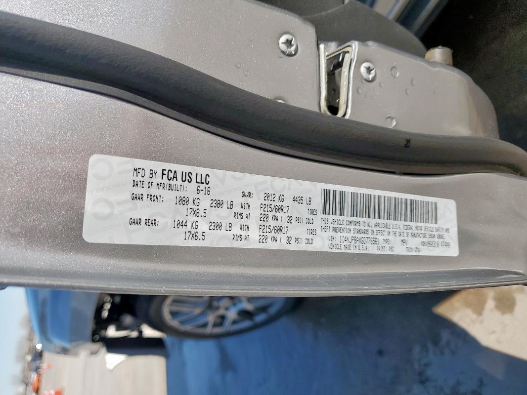 2016 JEEP PATRIOT SP - 1C4NJPBAXGD776561