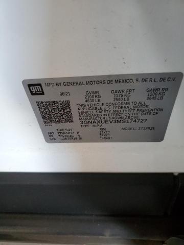 2021 CHEVROLET EQUINOX LT - 3GNAXUEV3MS174727