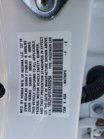 2019 HONDA INSIGHT TO 19XZE4F91KE020256