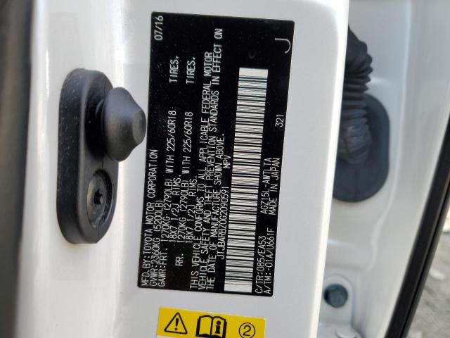 2016 LEXUS NX 200T BA - JTJBARBZ0G2090591