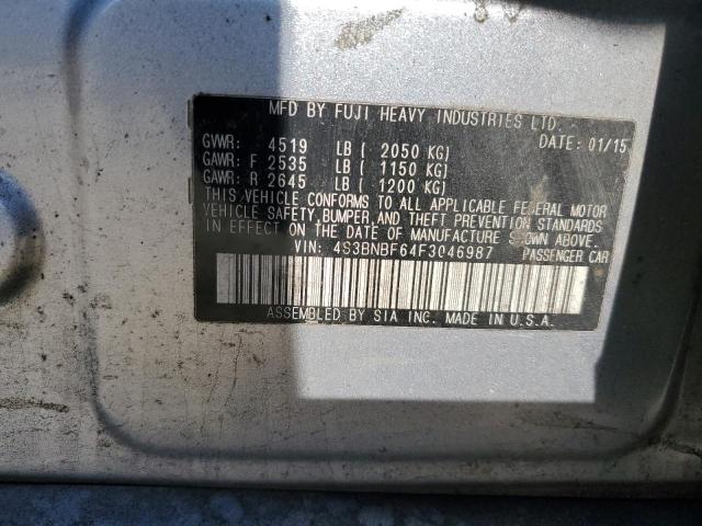 2015 SUBARU LEGACY 2.5 4S3BNBF64F3046987
