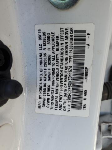 2019 HONDA CIVIC LX - 19XFC2F6XKE041674