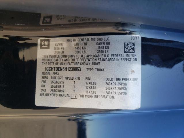 2017 CHEVROLET COLORADO Z - 1GCHTDEN6H1239063