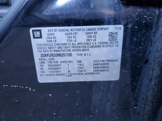 2017 CHEVROLET EQUINOX LT - 2GNFLFE30H6251103