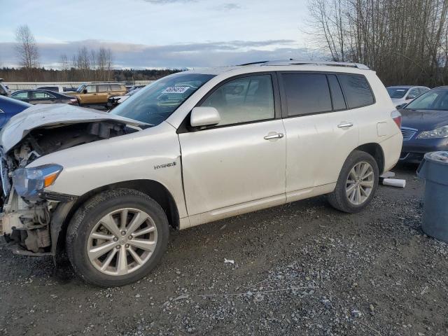 TOYOTA HIGHLANDER 2010 white  hybrid engine JTEBW3EH0A2042466 photo #1