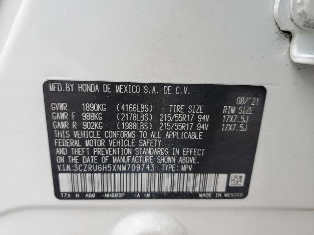 2022 HONDA HR-V EX - 3CZRU6H5XNM709743
