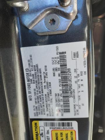 2018 FORD FUSION SE - 3FA6P0HD1JR252599