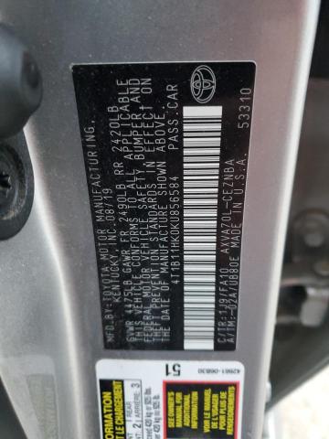 2019 TOYOTA CAMRY L - 4T1B11HK0KU856584